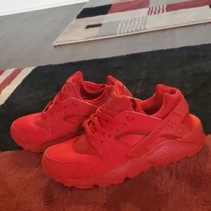 Red nike sneakers
